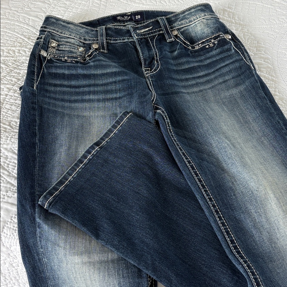 Miss Me Dark Blue Boot Cut Jeans - Picture 2 of 7
